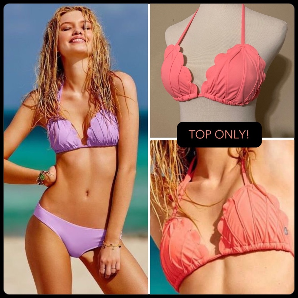 VS PINK Coral seashell mermaid bikini top